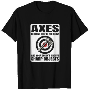 Discover Axe Throwing Lumberjack Yoga Golf Axe Thrower T Shirts