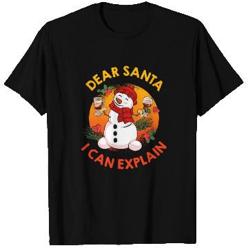 Discover Schneemann Dear Santa I can Explain Funny T Shirts