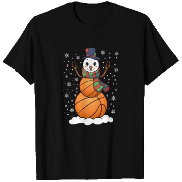Discover Snowman Basketball Fan Basketballs Snow T Shirts