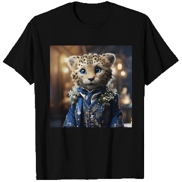 Discover Cute Cheetah Cub Blue Eyes Tuxedo Cat T Shirts