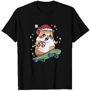 Discover CUTE HAMSTER RIDING SKATEBOARD T Shirts