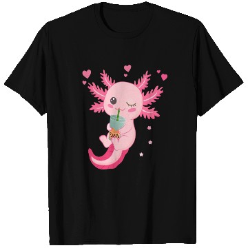 Discover Boba Tea Bubble Tea Milk Tea Axolotl T Shirts