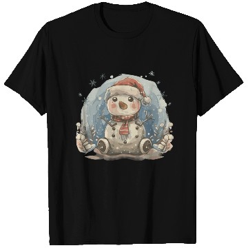 Discover Christmas Golf Snowman Santa Hat Gift design T Shirts