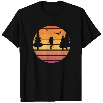 Discover Retro Sun Mountain Hiking Climbing Nature T Shirts