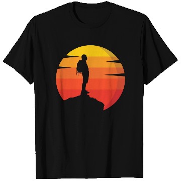 Discover Retro Sun Mountain Hiking Climbing Nature T Shirts