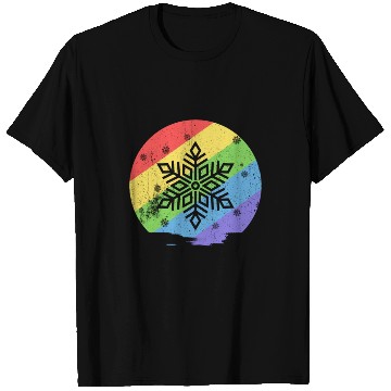 Discover Christmas snowflake rainbow T Shirts