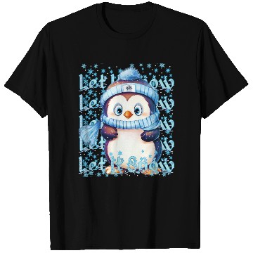 Discover Let it Snow Winter Penguin T Shirts