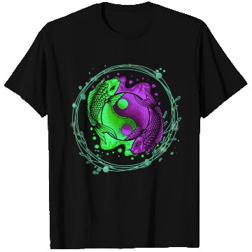 Discover Yin Yang Yoga Japanese Koi Fish T Shirts