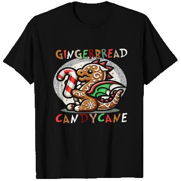 Discover Gingerbread & Candy Cane - A Gingerbread Dragon T Shirts