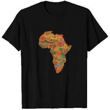 Discover Colourful African Map For Afrocentric Lovers. T Shirts