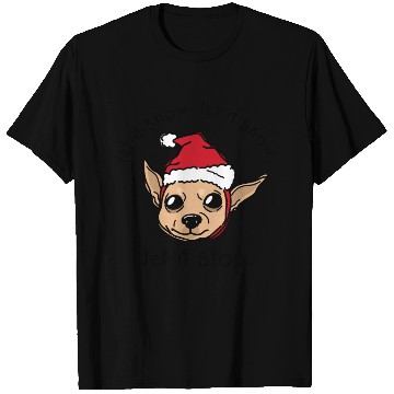 Discover Festive Chihuahua with Santa Hat T Shirts
