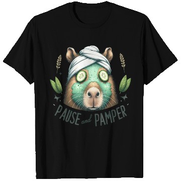 Discover Pause and Pamper Capybara Spa Day T Shirts