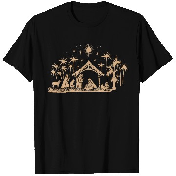 Discover Nativity Scene with Mary Joseph Baby Jesus T Shirts
