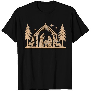 Discover Nativity Scene with Mary Joseph Baby Jesus T Shirts