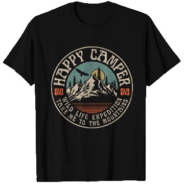Discover HAPPY CAMPER VINTAGE MOUNTAINS T Shirts