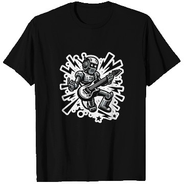 Discover Robot Rocker Lightening Bolts T Shirts Sticker Pack