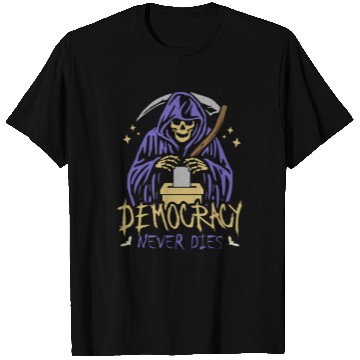 Discover Democracy Never Dies Spooky Halloween Voting Meme T Shirts