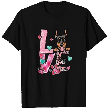 Discover Doberman Dog I Love My Dog Valentines Day T Shirts