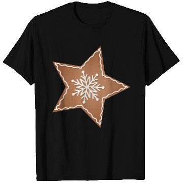 Discover beautiful gingerbread star for Christmas T Shirts