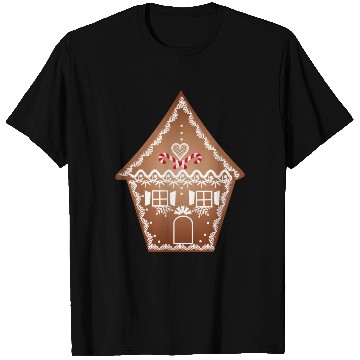 Discover beautifully decorated gingerbread house for XMAS T Shirts