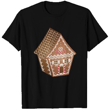 Discover beautifully decorated gingerbread house for XMAS T Shirts