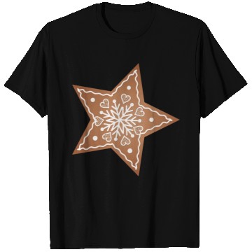 Discover beautiful gingerbread star for Christmas T Shirts