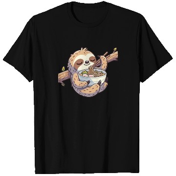 Discover Cute Sloth Eats Ramen Noodles Sloths Ramen T Shirts