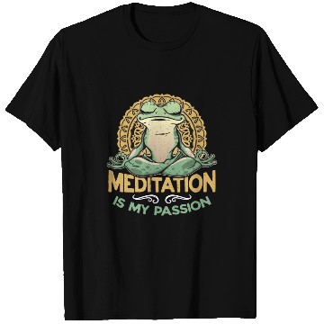Discover Meditation Is My Passion Yoga Exercise Frog Lover T Shirts