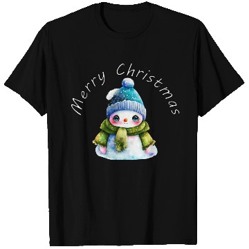Discover Merry Christmas cute snowman T Shirts