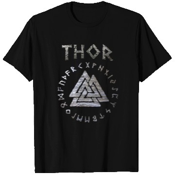 Discover Thor Mjolnir Valknut Vikings Runes T Shirts
