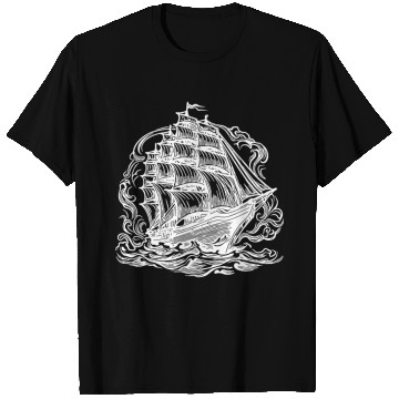 Discover Old Cruise Ship Elegant Sailing Ship T Shirts