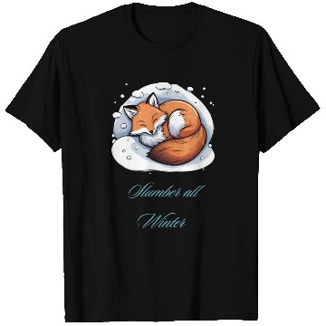 Discover Slumber all winter - Sleepy Fox T Shirts