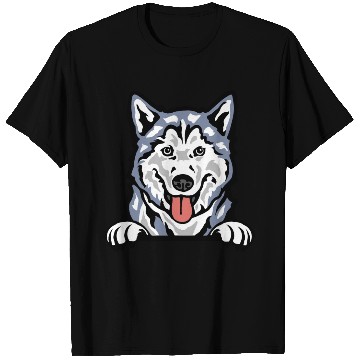 Discover Colored Husky Chronicles: Arctic Elegance T Shirts
