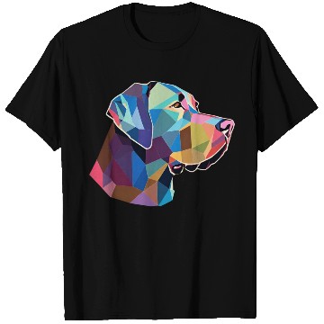 Discover Labrador retrievers, polygon art, colorful dog T Shirts