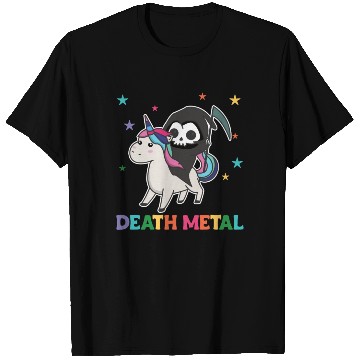 Discover Death Metal - Death Riding Unicorn Funny Unicorn T Shirts