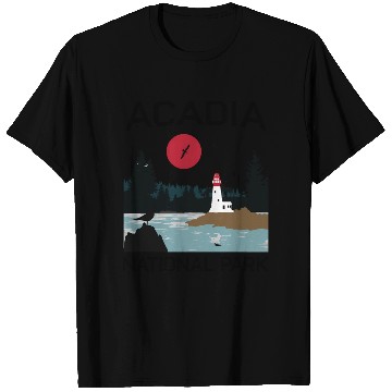 Discover Acadia National Park 80s Maine Mount Island T Shirts