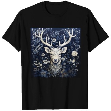 Discover Enchanted Forest Deer Winter Bloom T Shirts