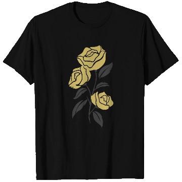 Discover Yellow Roses 2 Color Vector T Shirts