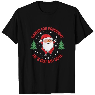 Discover Santa For President Christmas Tree Voting Voter T Shirts