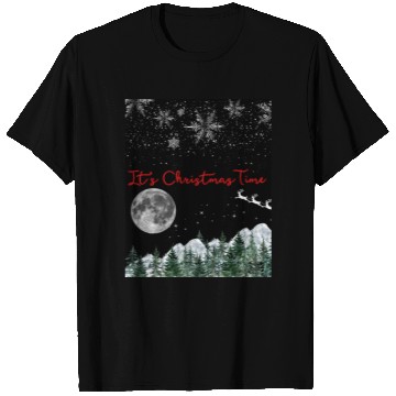 Discover It s Christmas Time 3 1 black T Shirts