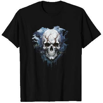 Discover Eternal Night: Haunting Skull Artwork T Shirts
