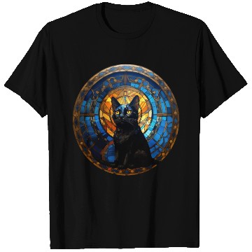 Discover Bombay cat in stained glass T Shirts
