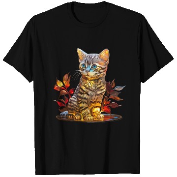 Discover Stained Glass American Shorthair kitten T Shirts
