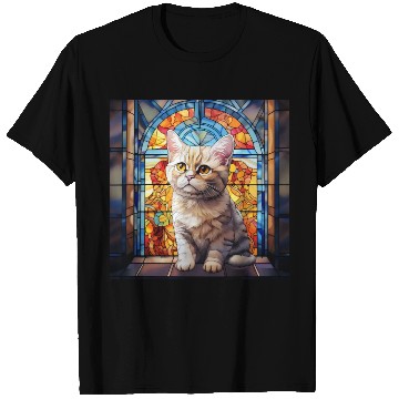 Discover British Shorthair kitten in stained glass T Shirts