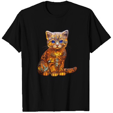 Discover Stained Glass Scottish Fold kitten T Shirts