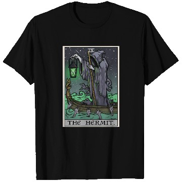 Discover The Hermit Tarot Card Gothic Halloween Grim Reaper T Shirts