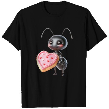 Discover Ant With Heart Cookie Valentine's Day Greeting T Shirts