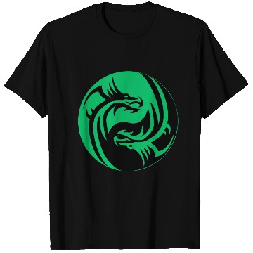 Discover tow Dragonball in circle green and black T Shirts