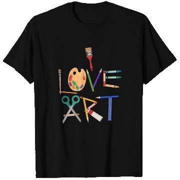 Discover I Love Painting Teacher Drawing T Shirts