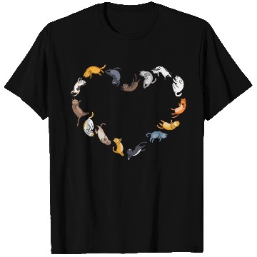 Discover Cat lover s heart T Shirts